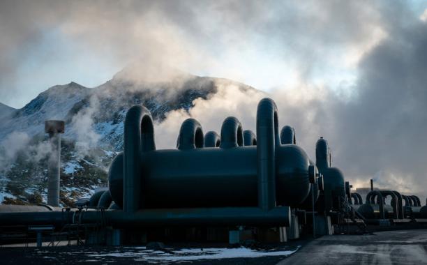 The CarbFix project uses carbon dioxide that bubbles up naturally with the hot magma that powers the Hellisheidi Geothermal Power Station in Iceland. Credit Bara Kristinsdottir for The New York Times