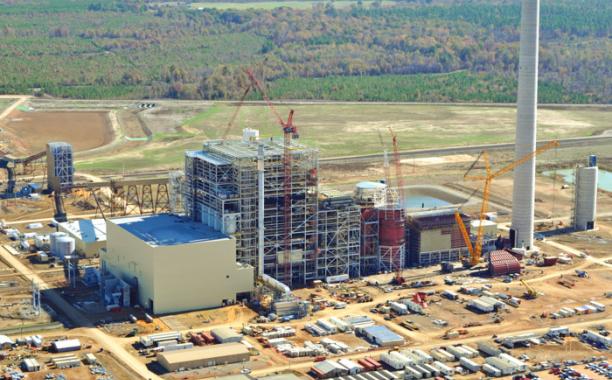 Aerial view of the J.W. Turk Plant under construction. Photo courtesy of AEP/B&W.