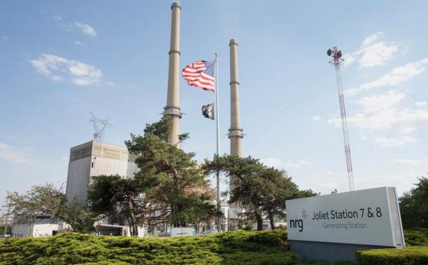 NRG Energy's coal-fired power station in Joliet, Illinois. The company is planning to retire the coal unit by 2016. Scott Olson/Getty Images