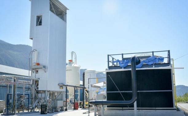 Carbon Engineering's direct air capture pilot plant in Squamish, British Columbia. CARBON ENGINEERING