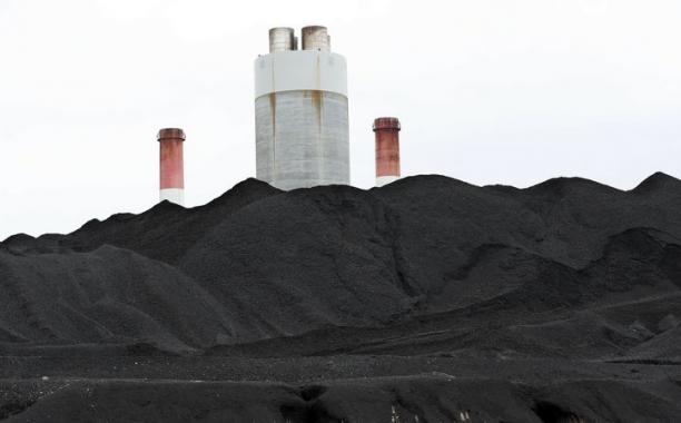 Coal is piled up at the Gallatin Fossil Plant in Gallatin, Tenn. Mark Humphrey/AP