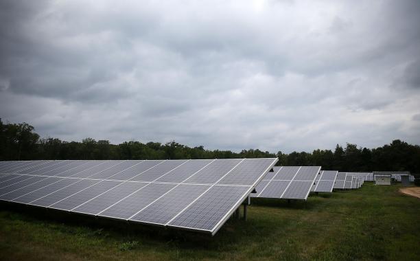 A solar farm in Hughsville, Maryland supplies enough electricity for 600 homes. MARK WILSON | GETTY