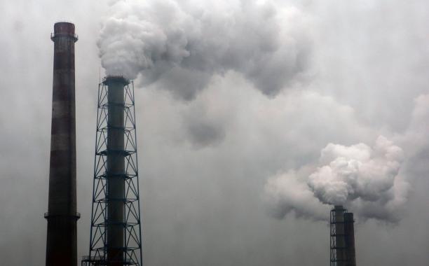 Smoke billows from chimneys of a steel plant in Hangzhou, China. Photograph: Reuters 